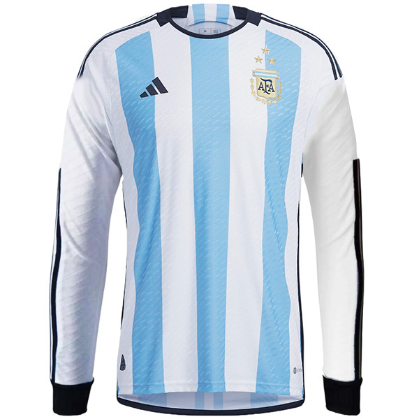 Argentina maglia da calcio a maniche lunghe da casa in maglia da calcio da uomo prima maglia sportiva 2022-2023